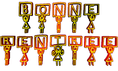 10 Fondo transparente Bonne Rentrée Francés Mensajes 