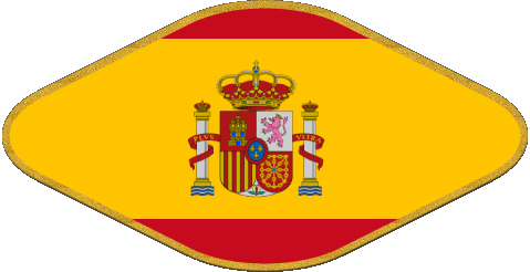 Oval Spain Europe Flags 