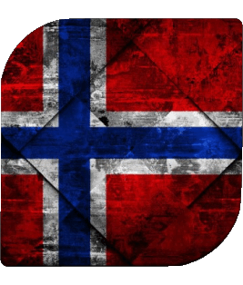 Quadrato Norvegia Europa Bandiere 