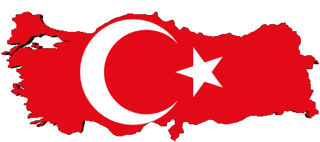 Mapa Turquía Asia Banderas 