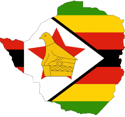 carte Zimbabwe Afrique Drapeaux 