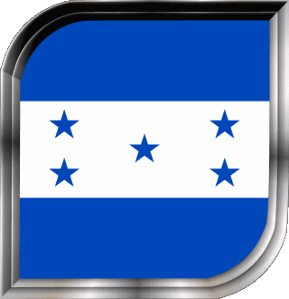 Square Honduras America Flags 
