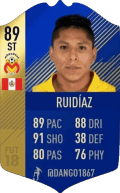 Raúl Ruidíaz Pérou F I F A - Joueurs Cartes Jeux Vidéo Multi Média 