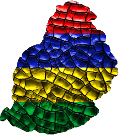 Carta Geografica Mauritius Africa Bandiere 