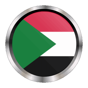Rund - Ringe Sudan Afrika Fahnen 
