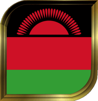 Square Malawi Africa Flags 
