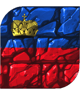 Square Liechtenstein Europe Flags 