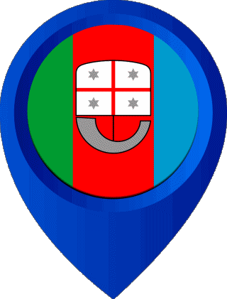 Perno di posizione Liguria Italia Europa Bandiere 
