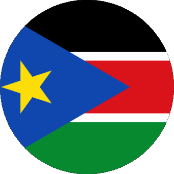 Rond South Sudan Africa Flags 