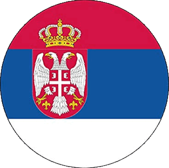 Rond Serbie Europe Drapeaux 