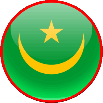 Runde Mauretanien Afrika Fahnen 