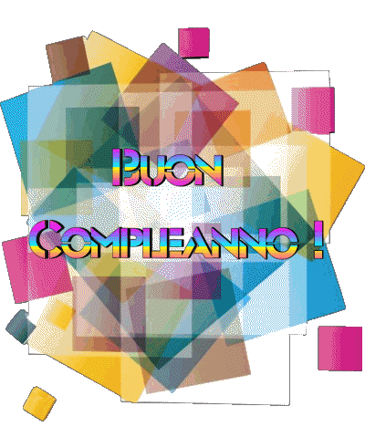 015 Transparent Background Astratto - Geometrico Buon Compleanno Italian Messages 