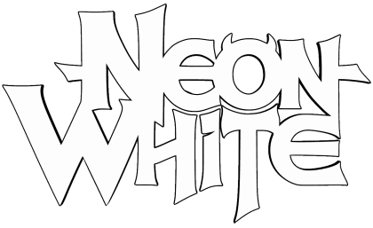 Logo Neon White Videogiochi Multimedia 