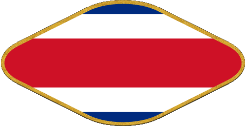 Oval 02 Costa Rica America Flags 