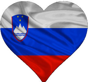 Corazón Eslovenia Europa Banderas 