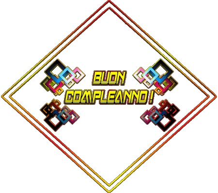 003 Transparent Background Astratto - Geometrico Buon Compleanno Italian Messages 