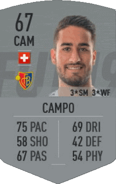 Samuele Campo Schweiz F I F A - Karten Spieler Videospiele Multimedia 