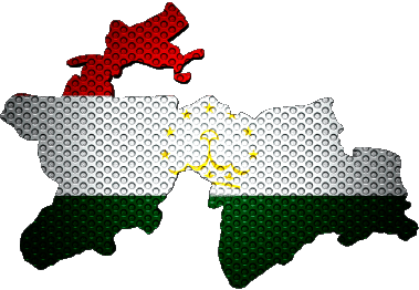 Carte Tadjikistan Asie Drapeaux 