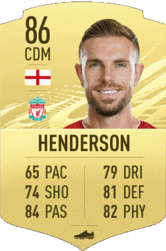 Jordan Henderson Angleterre F I F A - Joueurs Cartes Jeux Vidéo Multi Média 