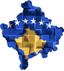 Carte Kosovo Europe Drapeaux 