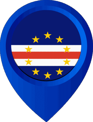 Epingle de Localisation Cap Vert Afrique Drapeaux 