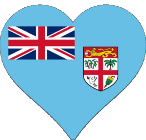 Corazón Fiyi Oceanía Banderas 