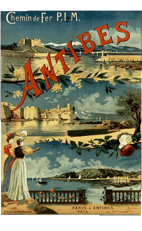 Antibes-Antibes France Cote d Azur Carteles retro - Lugares Humor - Fun 