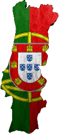 Mapa Portugal Europa Banderas 