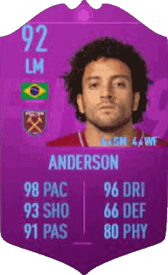 Felipe Anderson Pereira Gomes Brasile F I F A - Giocatori carte Videogiochi Multimedia 
