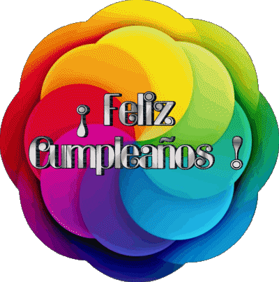 006 Fondo transparente Abstracto - Geométrico Feliz Cumpleaños Español Mensajes 