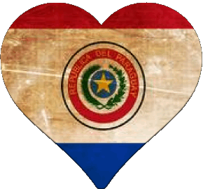 Corazón Paraguay América Banderas 