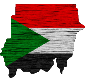 Carte Soudan Afrique Drapeaux 