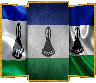 Forme 02 Lesotho Afrique Drapeaux 