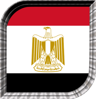 Carré Egypte Afrique Drapeaux 