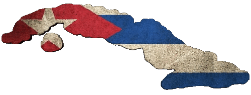 Mapa Cuba América Banderas 