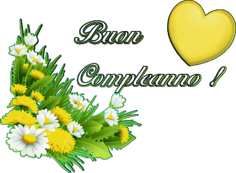 010 Sfondo trasparente Floreale Buon Compleanno Italiano Messagi 