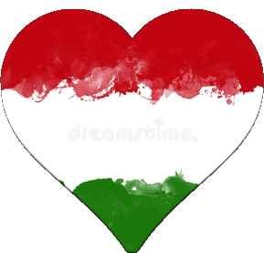 Cuore Ungheria Europa Bandiere 