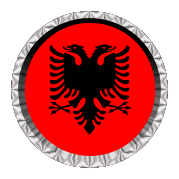 Rund - Ringe Albanien Europa Fahnen 