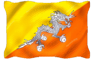 Ondulación Bután Asia Banderas 