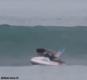 Big waves Boats Transport Humor -  Fun 