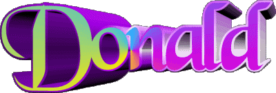 Donald D MASCULINO - UK - USA - IRL - AUS - NZ Nombre 