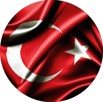 Runde Türkei Asien Fahnen 