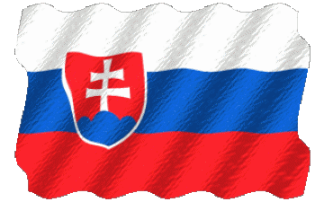 Waving Slovakia Europe Flags 