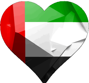 Heart United Arab Emirates Asia Flags 