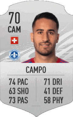 Samuele Campo Suisse F I F A - Joueurs Cartes Jeux Vidéo Multi Média 