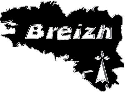 Mapa Bretaña Regiones Francia Banderas 