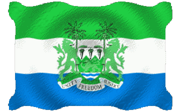 Ondulación Sierra Leone África Banderas 