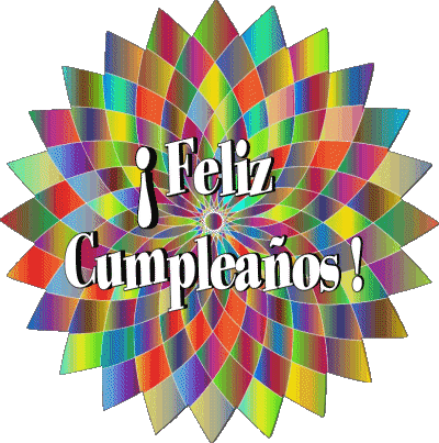 022 Transparent Background Abstracto - Geométrico Feliz Cumpleaños Spanish Messages 