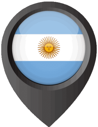 Epingle de Localisation Argentine Amériques Drapeaux 