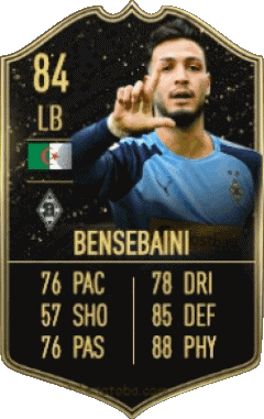 Ramy Bensebaini Algérie F I F A - Joueurs Cartes Jeux Vidéo Multi Média 